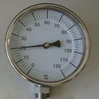0を- 6"の120C SSの最下のバイメタルの温度計アルミニウム ダイヤル防水して下さい