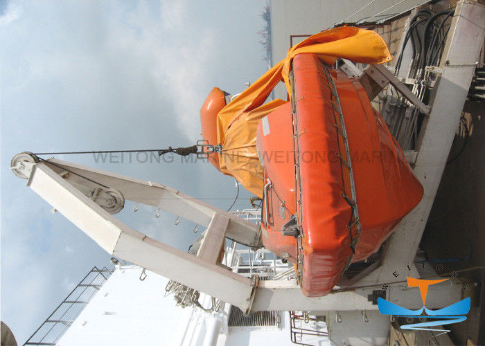 CCS Approval Life Raft Davit Launch , Boat Davit Crane 28-45kn Hoisting Load
